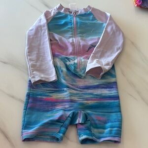 Nano Ocean Wave Long Sleeve Swimsuit